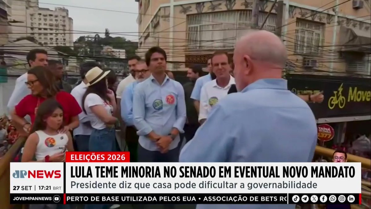 “Podemos ter uma crise sem precedentes”, afirma Lula sobre minoria no Senado 📺 Confira na JP News 👉 #FastNews