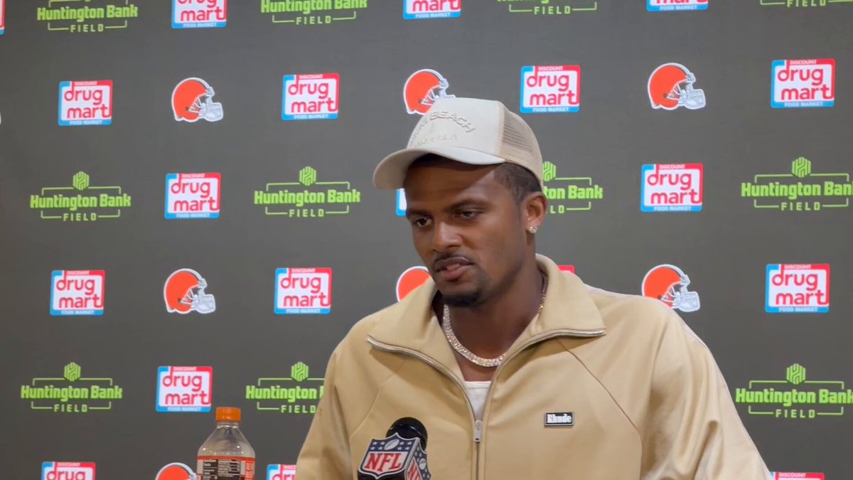#Browns Deshaun Watson admitted he got a little ‘teary eyed’ when the fans cheered him when he can back on the field after having to sit out a play and then threw the game winning TD