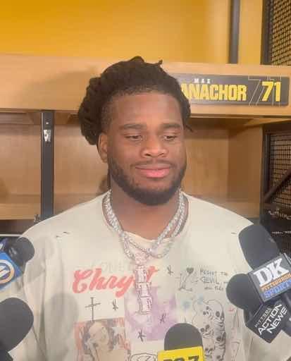 Max Iheanachor on being introduced as a starter on Sunday #Steelers #NFL