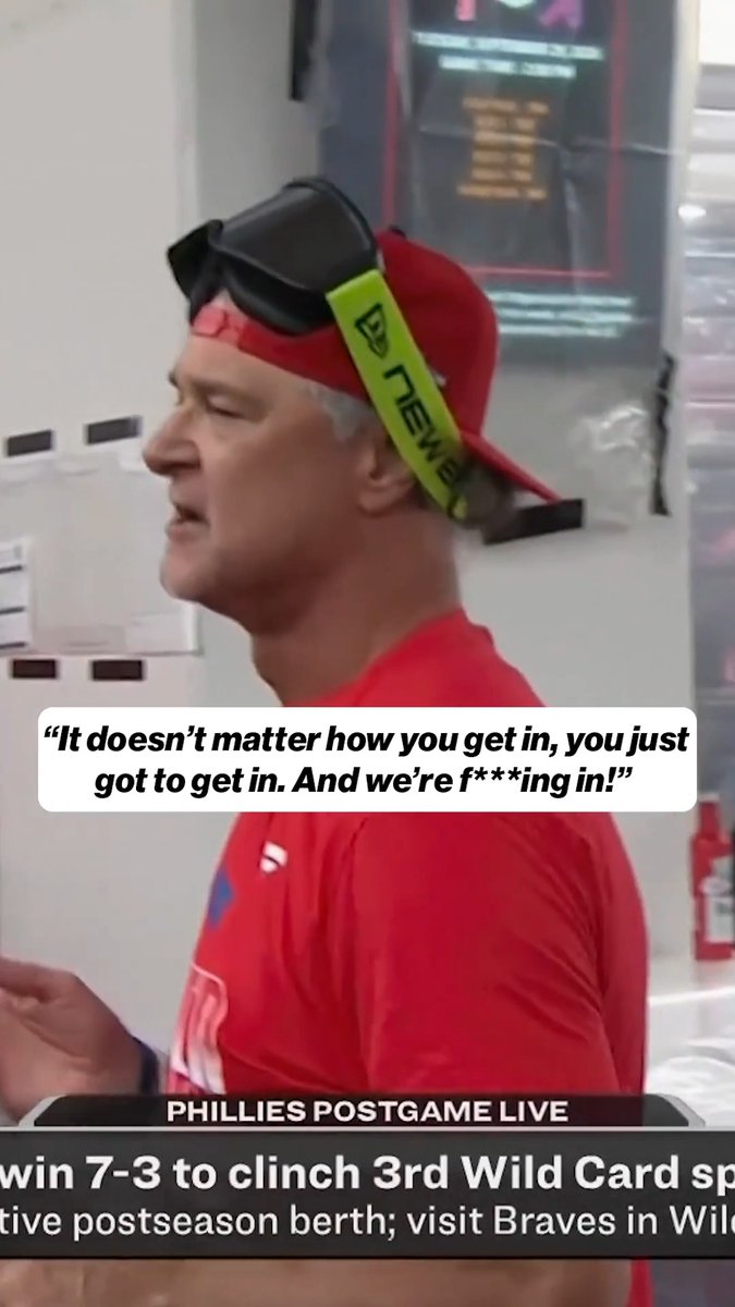 Phillies Manager Don Mattingly made it clear: Doesn't matter how it happens, just get in 🍾😤
