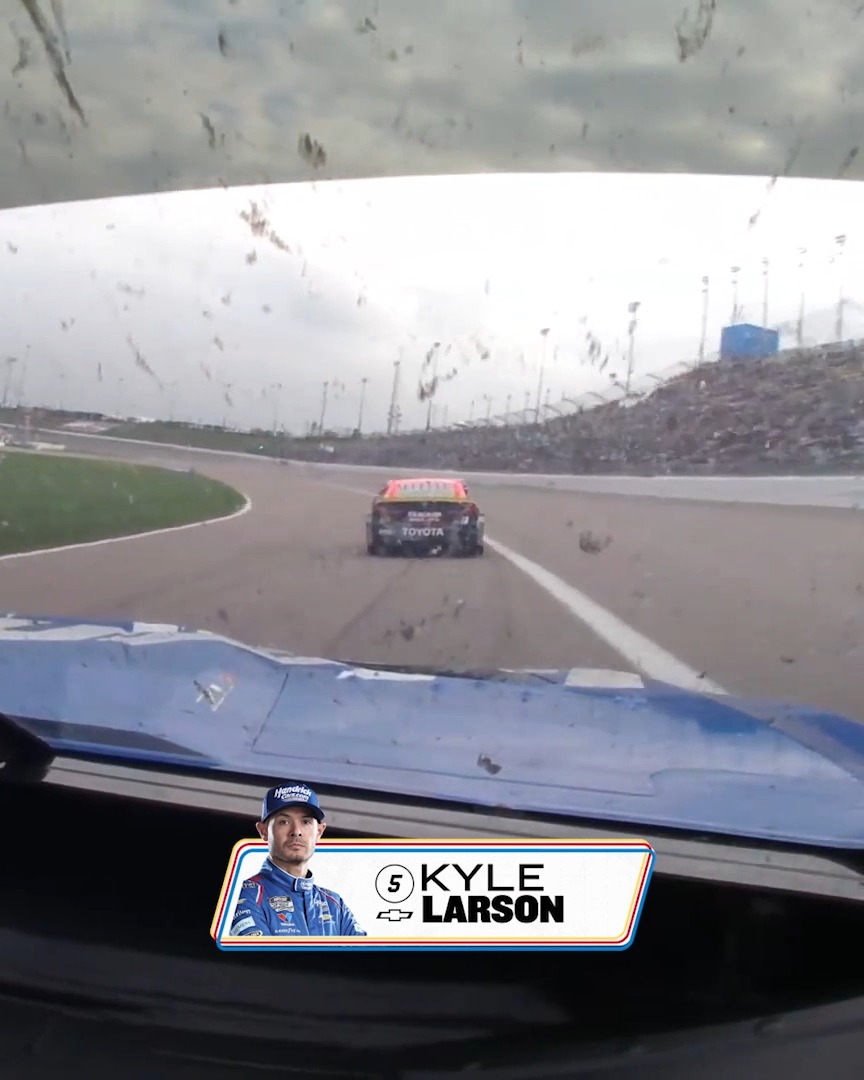 The pass that sealed the deal for Kyle Larson.