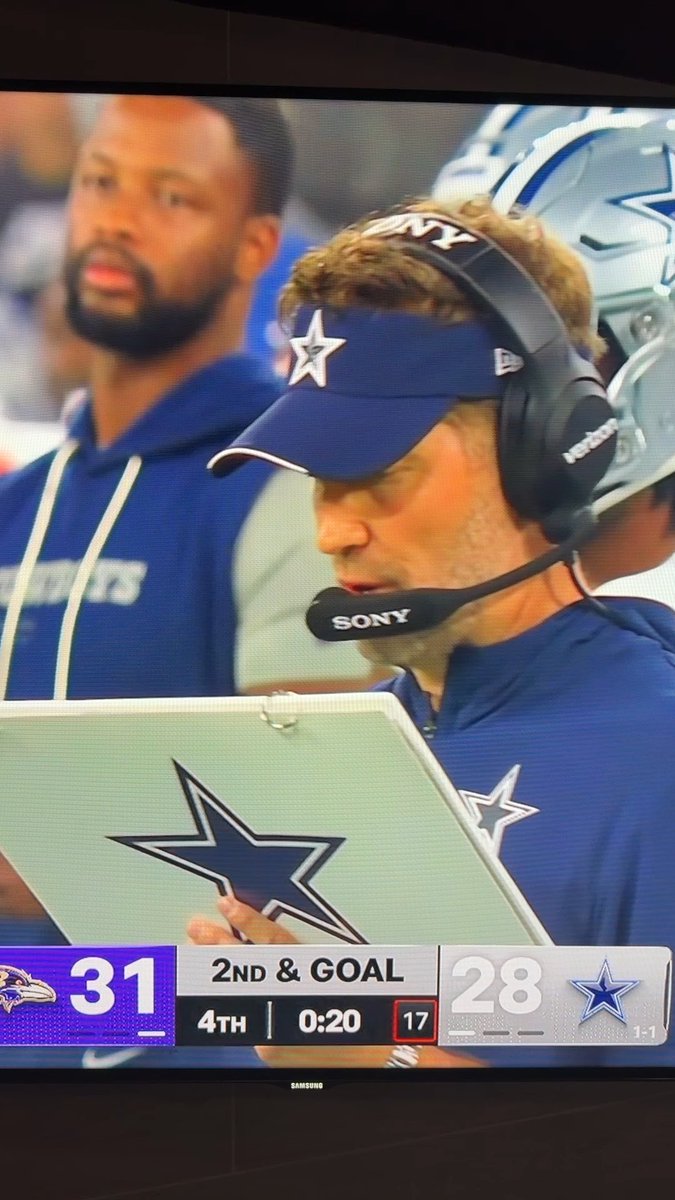 why are you calling this timeout here with :14 left?? you only have 1 play?? let the clock tick, just absurd next play was a quick incompletion that left :10 on the clock, just enough time for the Ravens