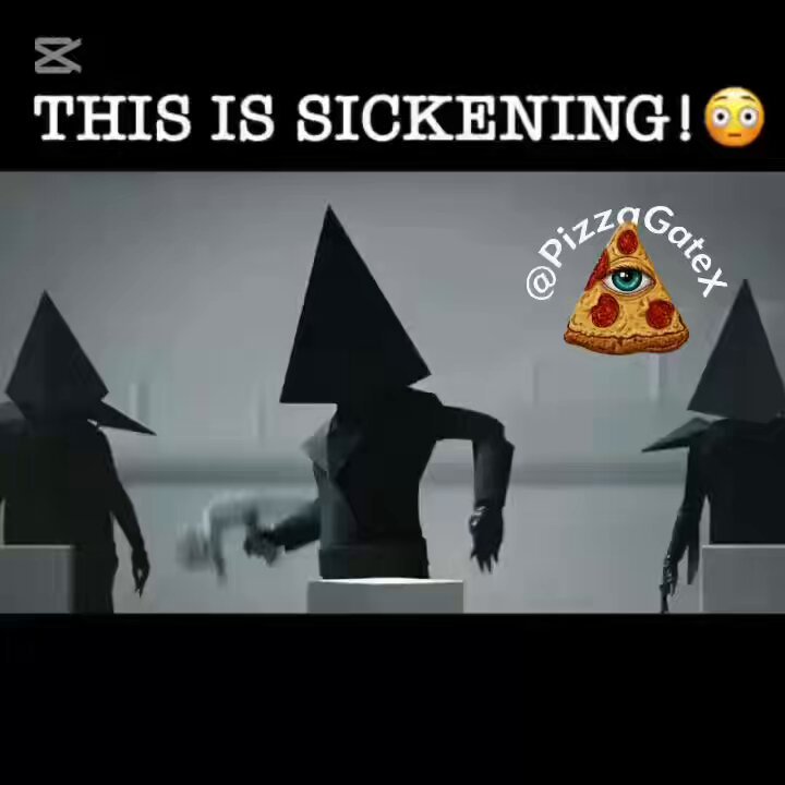 WARNING GRAPHIC ...this is a late night Adult Swim commercial/intermission clip from the series "off the air"... They put it right in our faces...the black pyramid,the sacrifice alter...who creates this sick stuff?
