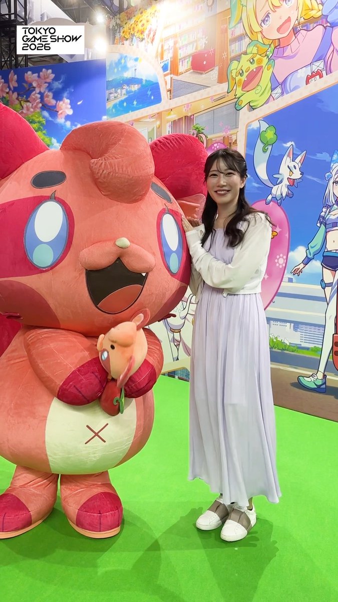 これから9:00は~ ✨雨のちハレ女 洗井ぽんの洗濯コーナー✨🧺 ぽんちゃんの声に癒されました🥰 動画はTGSの初日の様子をスタッフさんが撮影、編集してくださっていたものです🤍ありがとうございます💐