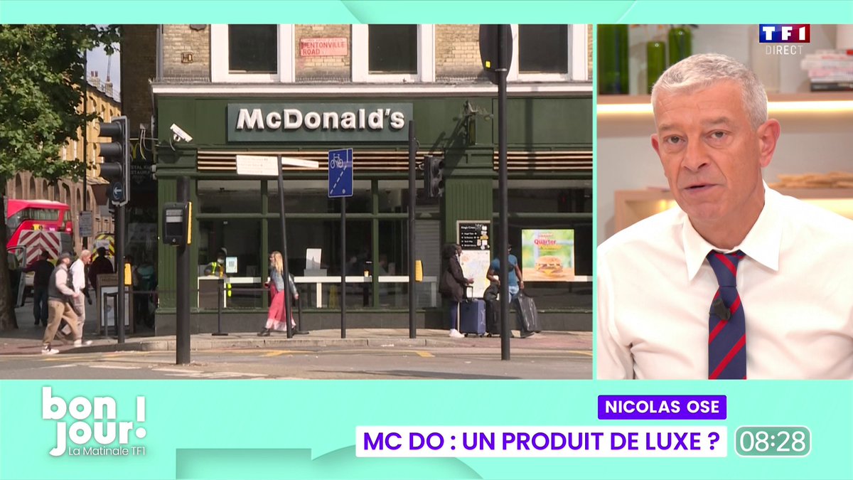 🍔 McDonald’s fait face à une chute de ses ventes inédite depuis 4 ans… Mais ne semble pas envisager une baisse de prix sur ses produits… Nicolas DOZE - LCI nous en parle ⤵️ 📺 Nicolas Ose | #BonjourLaMatinaleTF1