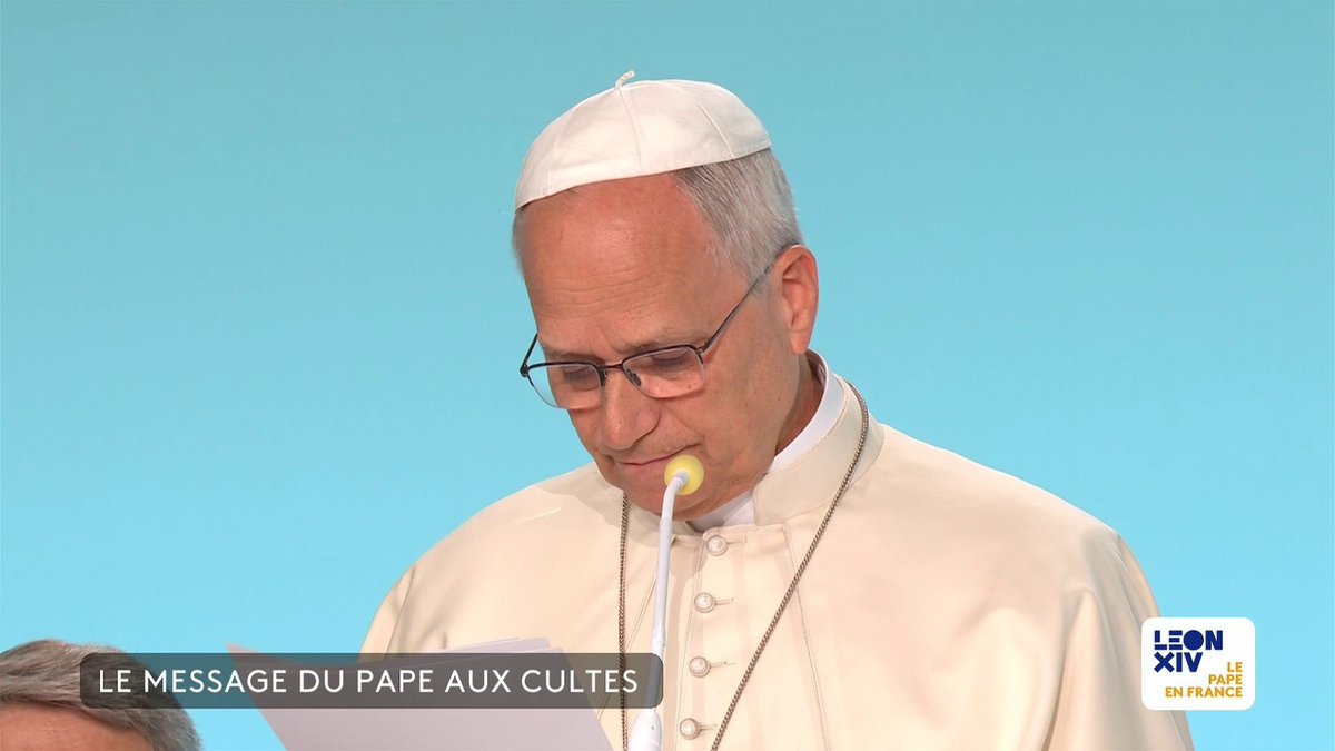 🔴 "Invoquer le nom de Dieu pour légitimer la violence est une profanation de son nom", assure le pape Léon XIV, après la lecture de la "déclaration de Metz", cette déclaration commune pour un appel au "dialogue, à la fraternité, à la réconciliation et à la paix". #canal16