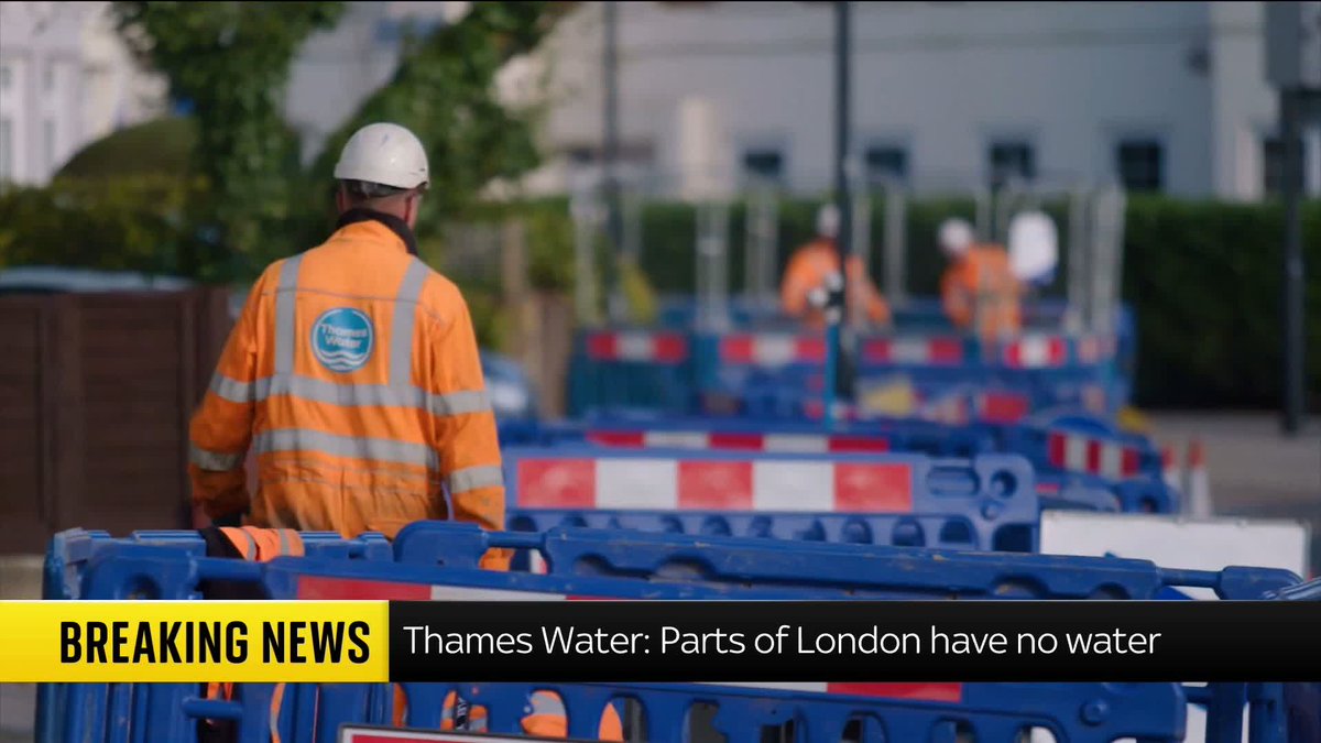 BREAKING: Thames Water has said homes across five South London boroughs and two Surrey boroughs may have no water or low pressure.