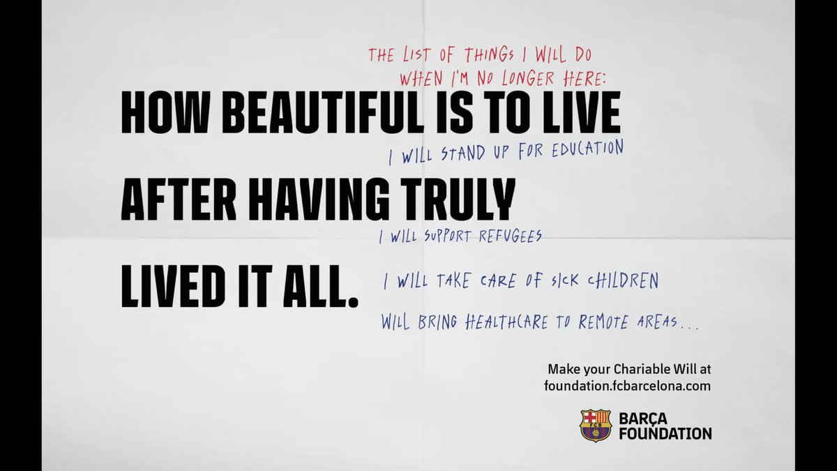 Some legacies go far beyond what you leave behind. ♾️ With @fundaciofcb’s Charitable Legacy, you can leave part of your inheritance to help vulnerable children. Visit the website and discover how beautiful it is to leave a legacy that lives on. 👣