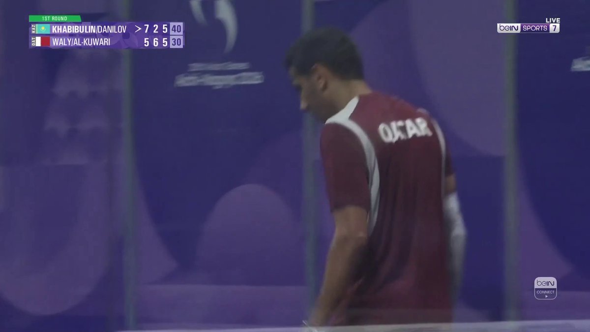 🎾 محمد سعدون الكواري يكسب نقطة بذكاء للمنتخب القطري #دورة_الألعاب_الآسيوية
