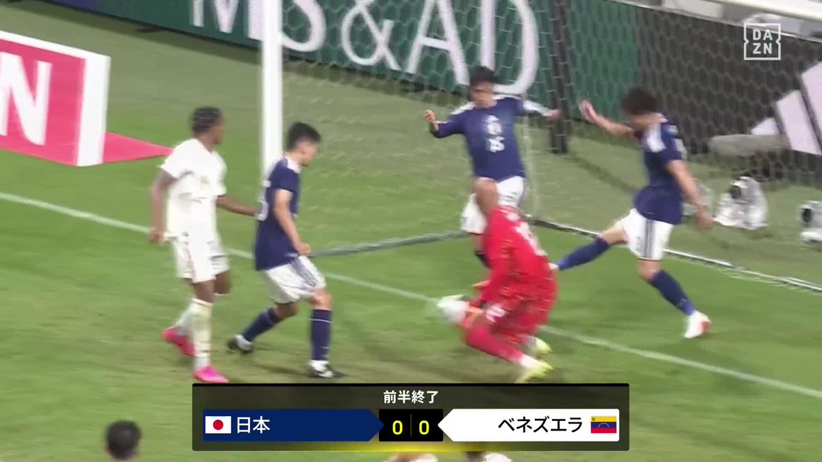 ライン上で防いだ 連続で訪れたセットプレーの守備 最後は瀬古歩夢のゴールカバー 🏆キリンチャレンジカップ2026 🆚日本×ベネズエラ #日本代表 #だったらDAZN