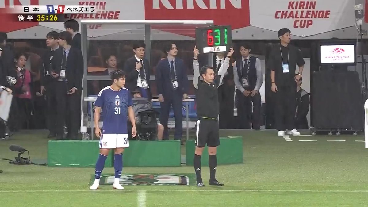 谷村海那が日本代表デビュー✨ 途中出場で広島のピッチへ⚽ 🏆キリンチャレンジカップ2026 🇯🇵#SAMURAIBLUE vs ベネズエラ代表🇻🇪 地上波日テレ系&TVerで只今放送中❗ ※一部地域除く ▶ #サッカー日本代表