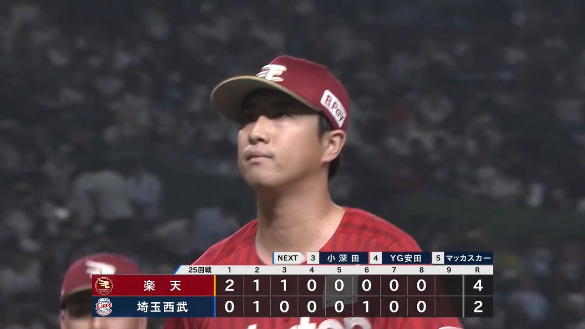 【8回裏：L 2-4 E 】 #西垣雅矢 選手！二者連続三振🔥 落ち着いた投球で無失点に抑える！ #RakutenEagles #強鷲革新