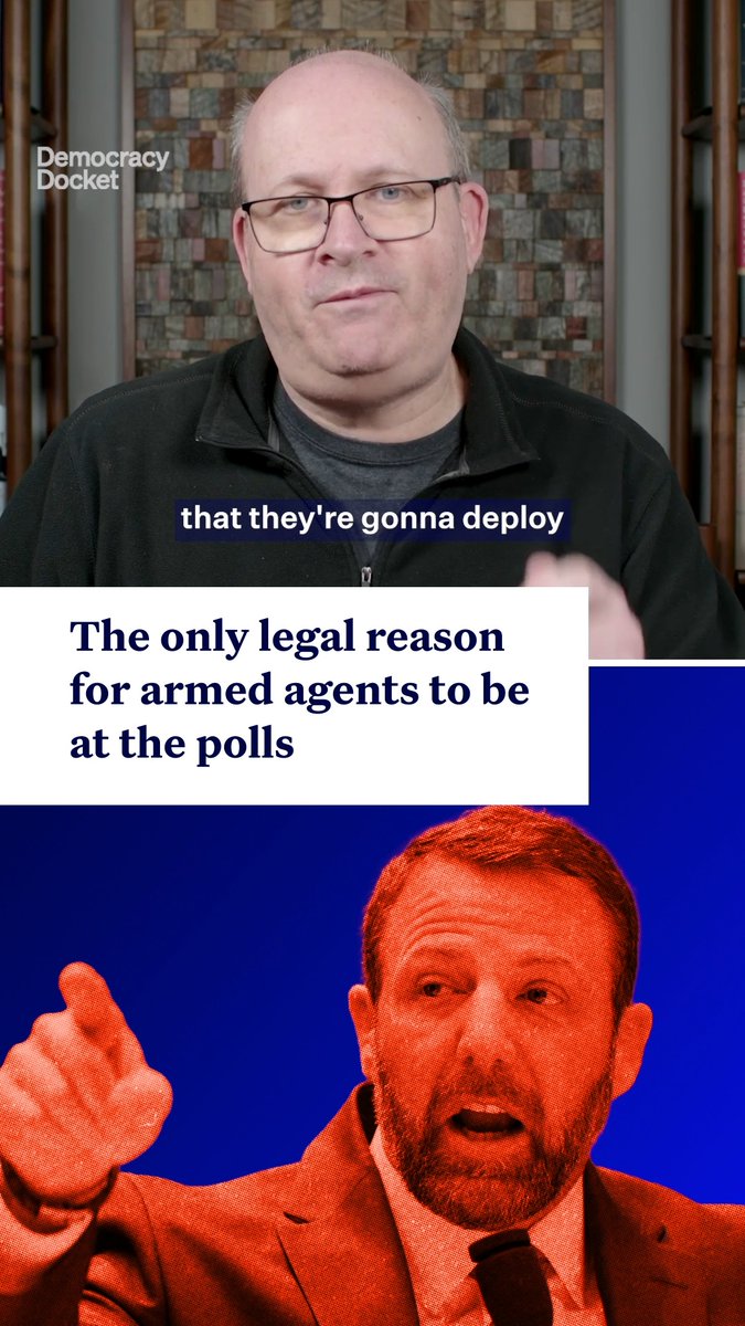 🚨 FACT: There is a federal criminal law that prohibits any armed agent of the federal government from being at the polls. There is only one exception. Marc Elias explains. Stay in the know: