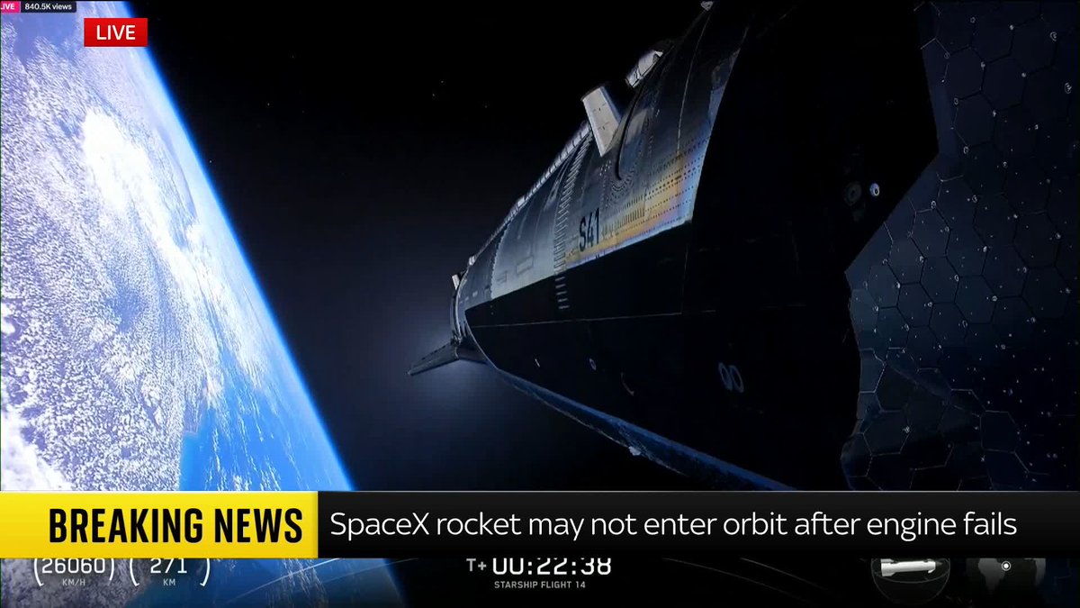 "Go for orbit!" SpaceX rocket will continue to go for orbit after complications involving one of its engines Follow live 🚀