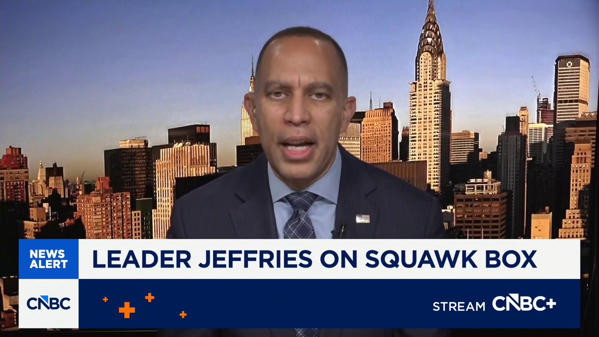 "We're committed to an affordability agenda," says Minority Leader Hakeem Jeffries: