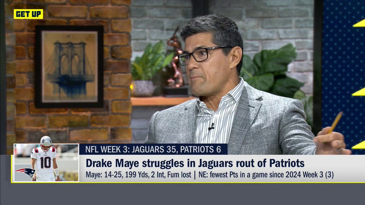 “The honeymoon in New England is over. … Now let’s go to work.” Tedy Bruschi dives into the “real problems” Drake Maye and the Patriots face after a rough start to their season 🧐