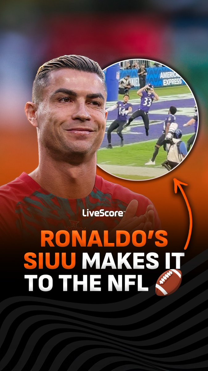 Is there a more famous celebration in the world?! 🙌 Ronaldo’s SIUU made it all the way to the NFL 🐐 🎥 / Coast to Coast Brasil | NBA