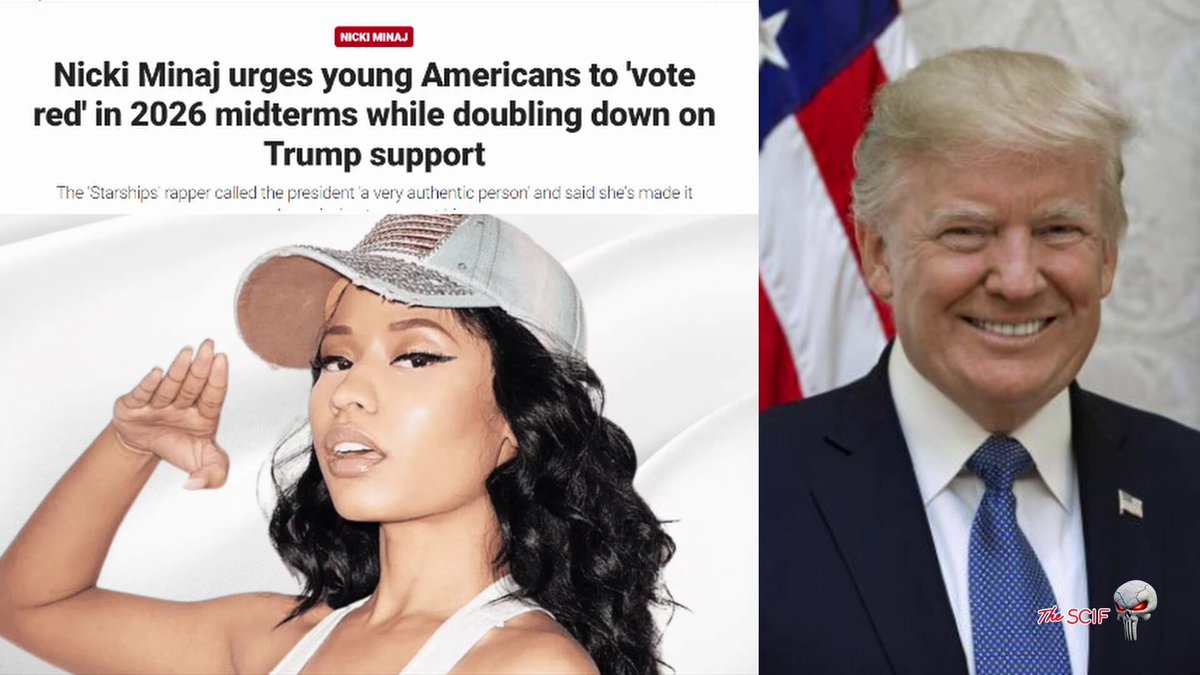 .Nicki Minaj drops the HAMMER on the mainstream media and shows HUGE support for President Trump, urging young Americans to VOTE RED in the 2026 midterms to save this country! Nicki isn't like other celebrities and isn't afraid to come out and shatter the same old narrative that the mainstream media likes to push upon America, especially the younger generation, always bashing President Trump, when in reality, he's the only one actually trying to save this country, not destroy it.