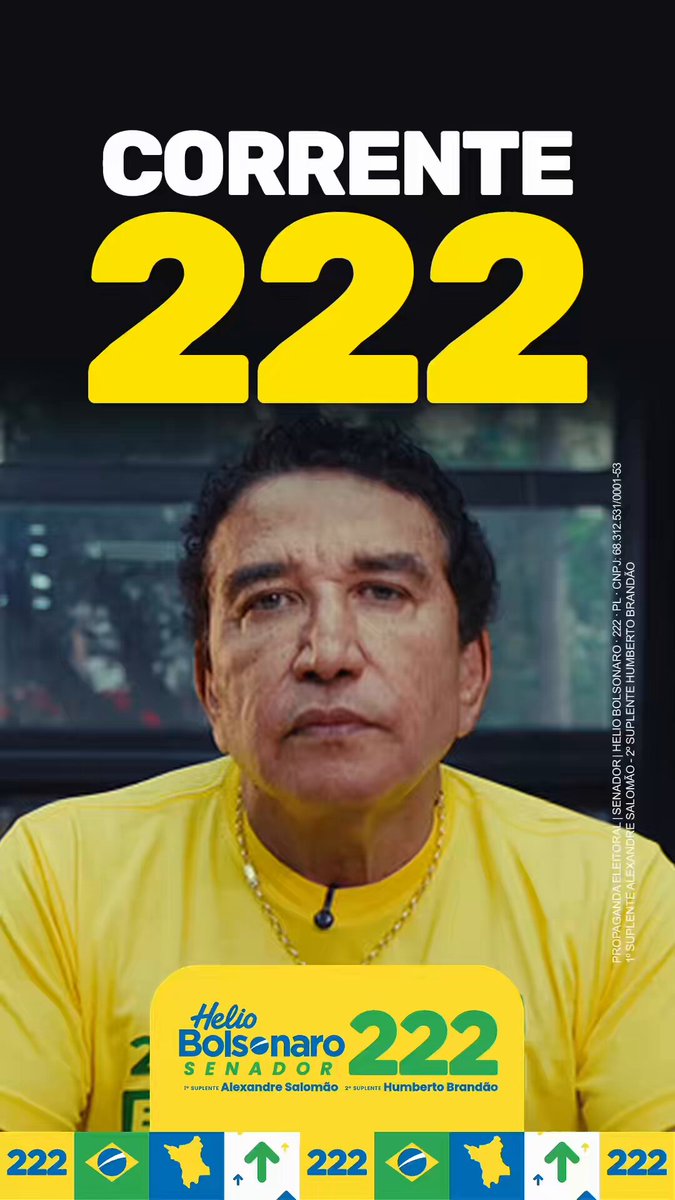 ATENÇÃO A ESSE RECADO! Estamos na reta final do dia mais importante desses últimos anos, o dia que teremos a chance de mudar o nosso país e tirar de vez a esquerda do poder! #vote #222 #HB #senado