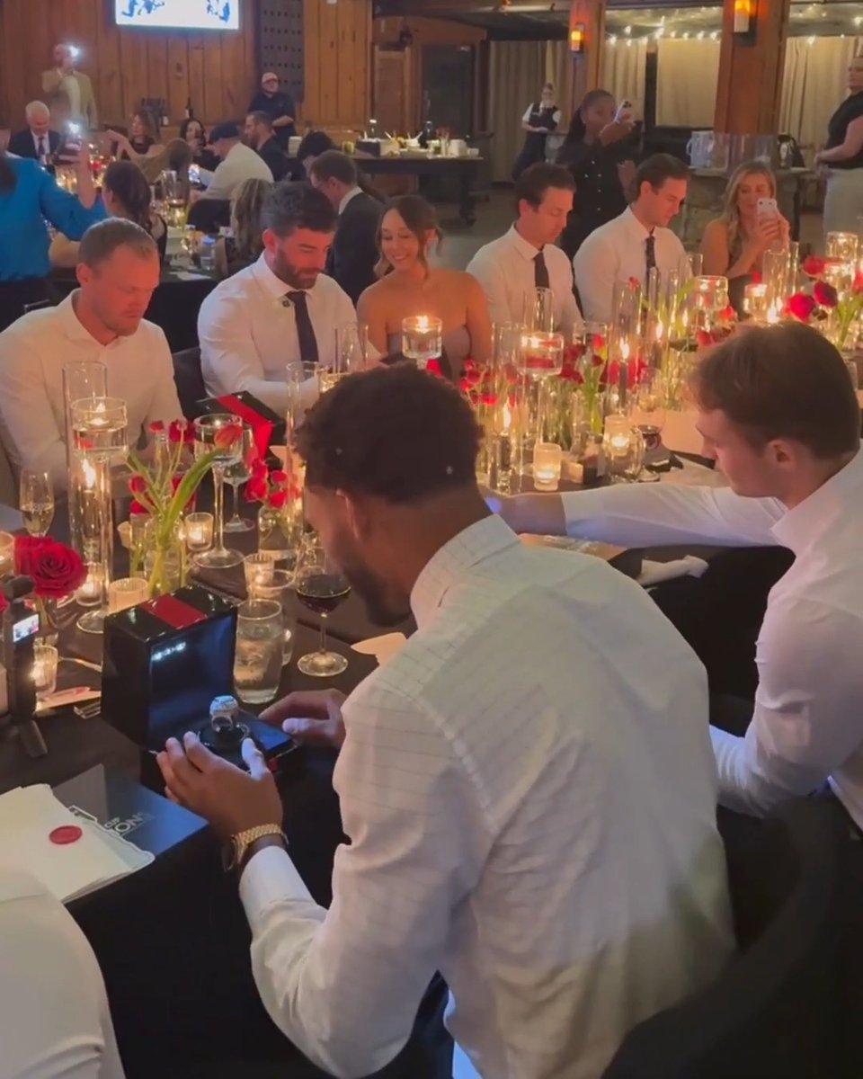 The moment the champs saw their rings 👏