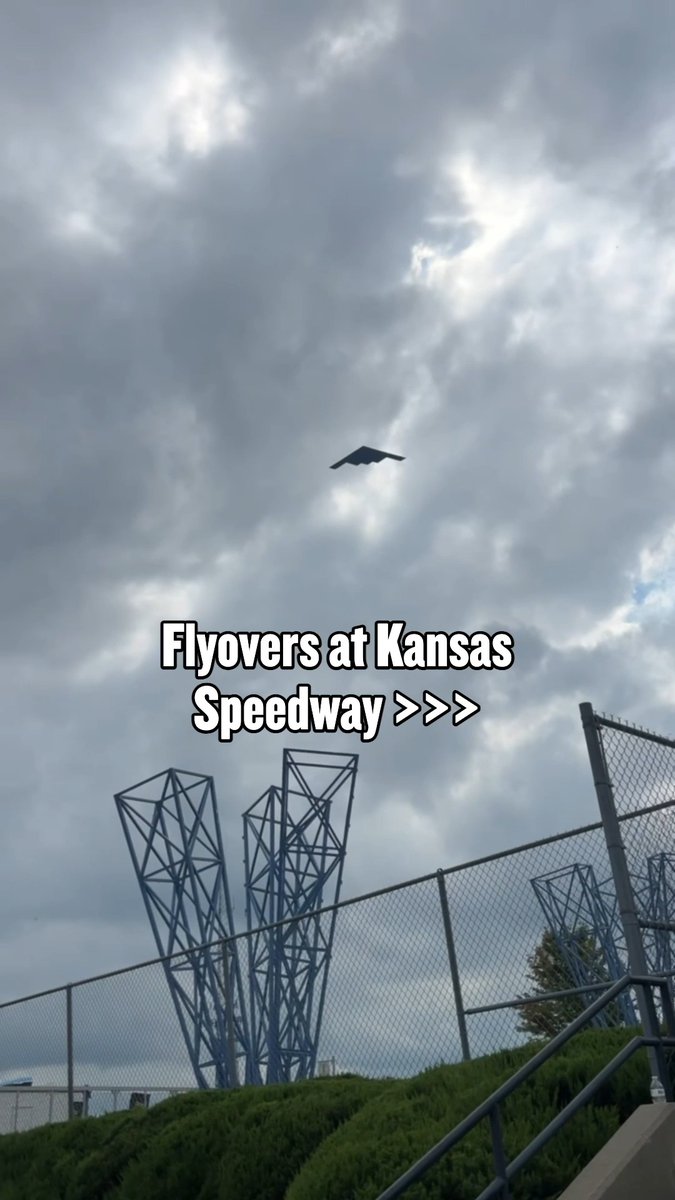 Brought out the B-2 at Kansas Speedway. 🤯