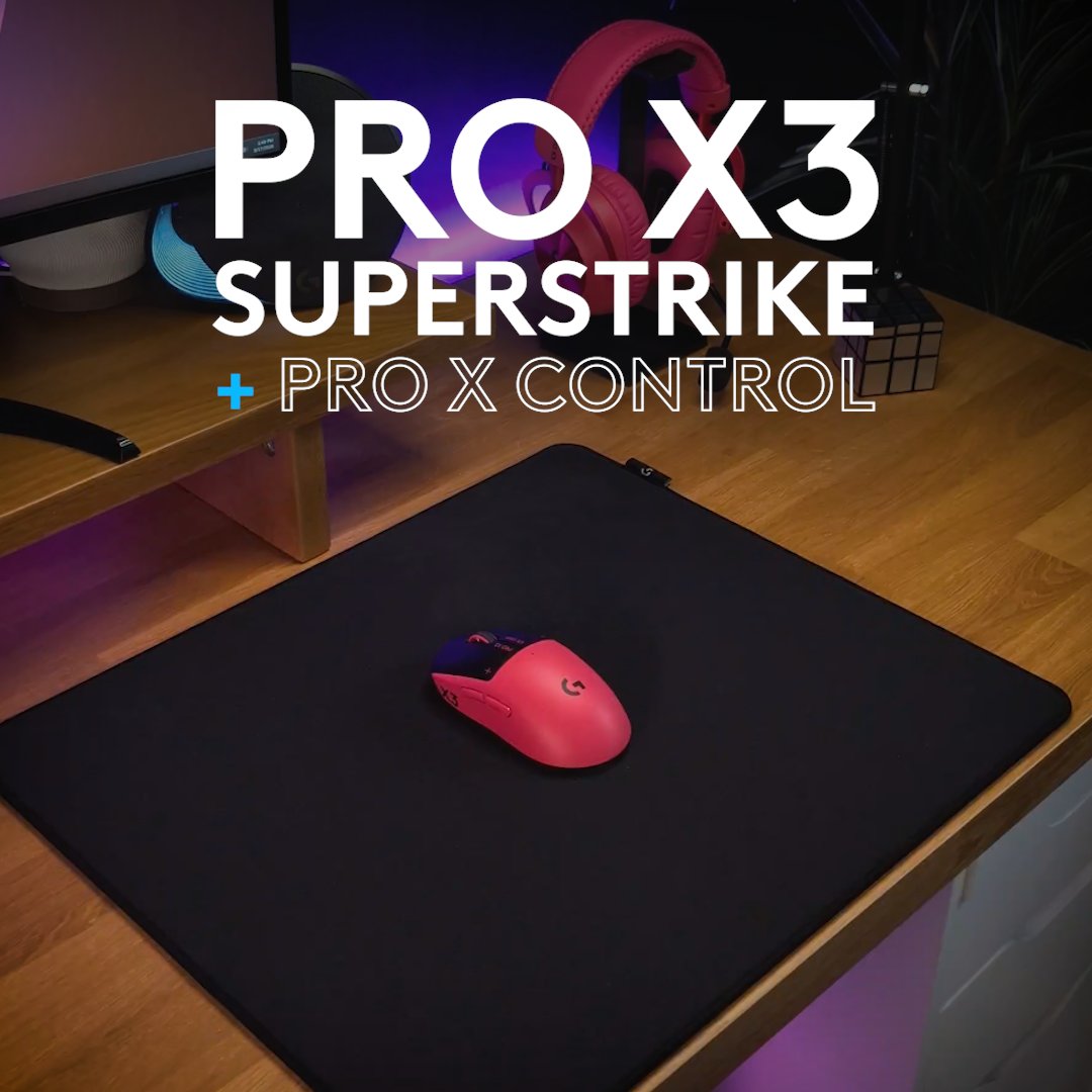 Two new colorways 🩷 🖤 One elite PRO pairing ⚡ This is the PRO X3 SUPERSTRIKE and PRO X CONTROL. Drop a GIF of the first game you’re playing with this setup.