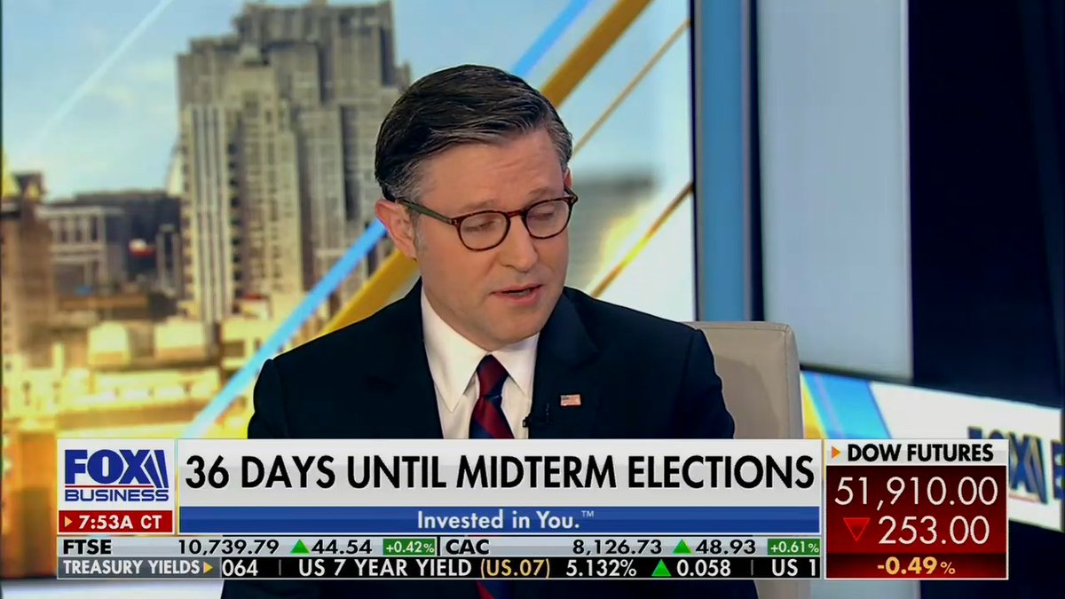 Mike Johnson: This economy's going to take off like a rocket. Remember, Scott Bessent said in 2025, it's like setting the table on the economy. The feast and the banquet is going to be in 2026.