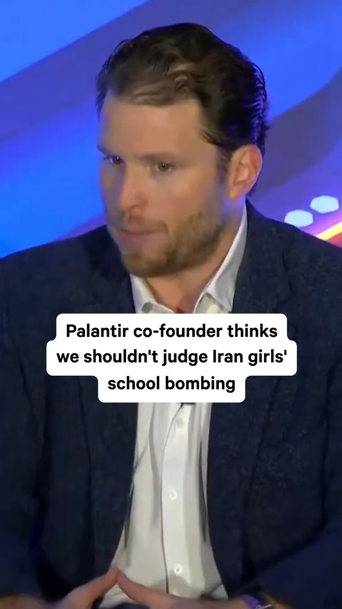 Palantir's AI helped enable a strike that took the lives of 150 people, mostly kids, at an Iranian girls' school. One of its cofounders thinks we should be less judgmental about it.