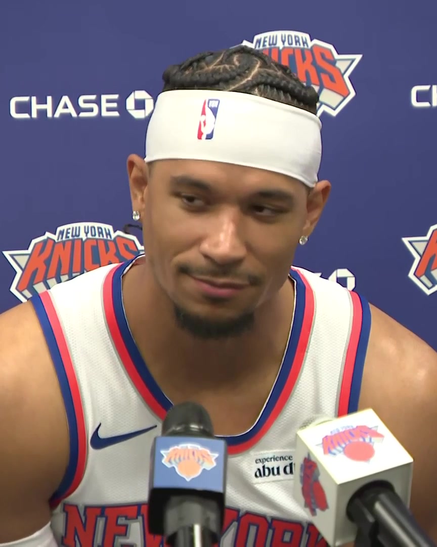 "The weight of the jersey was extremely light this summer. When I put it on this morning, it was a little heavier than when I last felt it." - Josh Hart