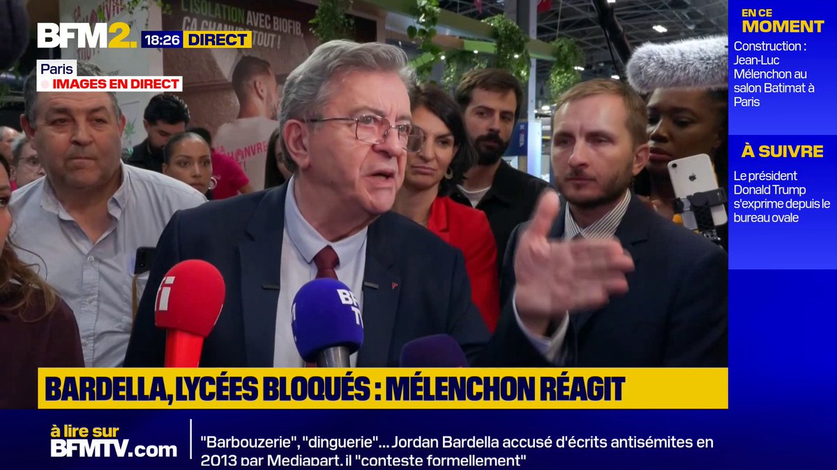 Bardella accusé de propos antisémites : "Si c'est bien lui, je condamne", dit Jean-Luc Mélenchon #BFM2