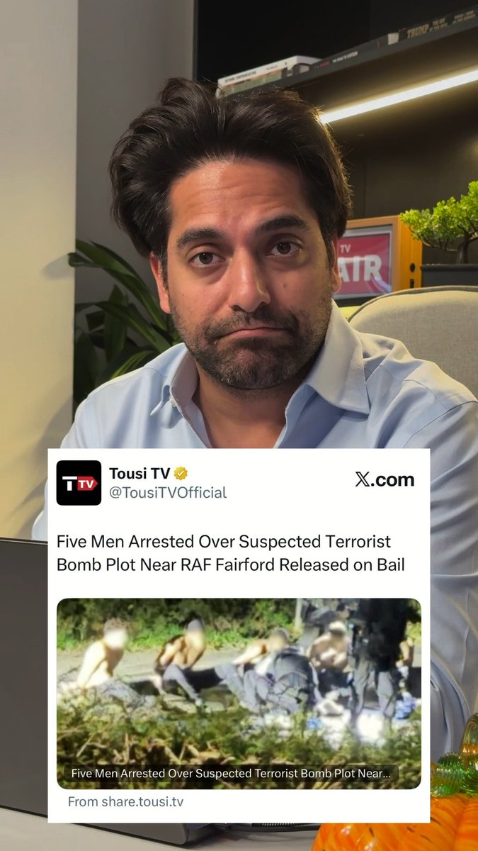Five men arrested near RAF Fairford on suspicion of terrorism offences get bail. Danny Tommo was denied bail for slashing a dinghy. That tells you plenty about the priorities of Britain’s so-called “justice system.” No wonder public confidence is collapsing.
