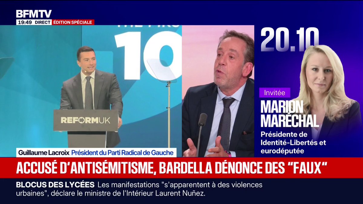 Écrits antisémites attribués à Jordan Bardella par Mediapart: "On ne peut pas être surpris de la polémique qui naît", réagit Guillaume Lacroix, président du Parti Radical de Gauche