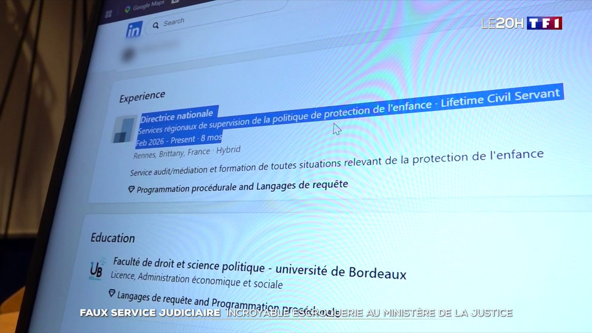 🔴 Faux service judiciaire : incroyable escroquerie au ministère de la Justice 📺 #LE20H de TF1 présenté par Gilles Bouleau