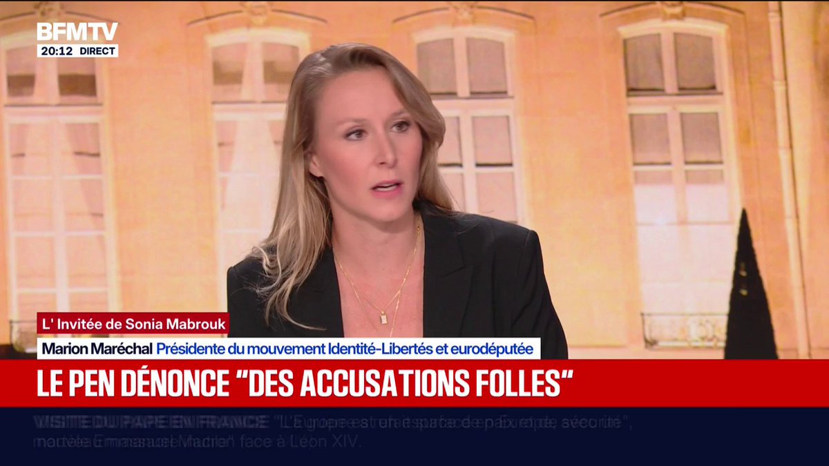 Écrits antisémites attribués à Jordan Bardella par Mediapart: "Je n'y crois pas une seule seconde", affirme Marion Maréchal