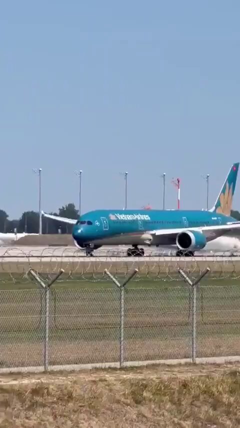 BRAKES WERE ACTIVATED DURING A B787-9 TAKEOFF AND THE AIRCRAFT RAN OFF THE RUNWAY AT MUNICH. A preliminary BFU investigation into a Vietnam Airlines Boeing 787-9 occurrence at Munich has found repeated brake pedal inputs during the take-off roll, with braking commands recorded on both sides. The aircraft, bound for Hanoi with 271 passengers and 16 crew, took off at 240.9 tonnes with V1 169 kt, Vr 175 kt and V2 180 kt. At 11:56:15 UTC, just seconds after TOGA was activated, the EAFR recorded rudder pedal input and movement of BOTH left-seat brake pedals. The aircraft continued accelerating, but braking activity was recorded again. At 11:57:12 UTC, the left BSCU recorded a maximum brake command of about 27%, while the right BSCU reached about 17%. The maximum recorded brake-pedal position was 7.2° out of a possible 12.5°. Shortly before rotation, the PM manually increased thrust from 100% to 101% N1. Then came the critical moment. At 11:57:14 UTC, rotation began at just 163 kt below the calculated Vr of 175 kt about abeam the runway threshold. The 787-9 lifted off from the grass beyond the runway 08R threshold. Its main landing gear and tail struck runway approach-lighting equipment, damaging 20 lamps. The aircraft climbed away, but the consequences of the takeoff became apparent. At 11:57:21 UTC, the leading-edge slats automatically extended as the aircraft's stall-protection system activated. At 11:57:22 UTC, TOGA mode was activated. V2 of 180 kt was finally reached at 76 ft radio altitude, followed by landing-gear retraction. The aircraft later returned to Munich after dumping approximately 62 tonnes of fuel. During the subsequent approaches, the crew reported expecting a flat tire on takeoff. Four tires on the LEFT main landing gear were found damaged after landing. The aircraft had suffered substantial fuselage damage when the tail contacted the ground and runway lighting. There were no injuries. The BFU has seized the Brake System Control Units (BSCUs) and Electric Brake Actuator Controllers for detailed examination. The investigation is ongoing, but the preliminary data paints a remarkable picture: brake inputs were recorded during the takeoff roll, braking commands were registered by both BSCUs, the aircraft rotated below the calculated Vr, and the 787-9 left the paved runway surface before becoming airborne. Think about this, a 240.9-tonne Boeing 787-9 Dreamliner, accelerating for takeoff, while the brakes were being applied. The final cause and why the braking occurred remains to be determined.