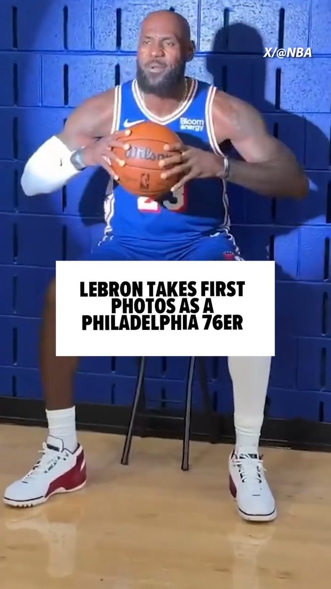 LeBron James takes his first photos as a Philadelphia 76er. 📸🏀 📷: X/NBA