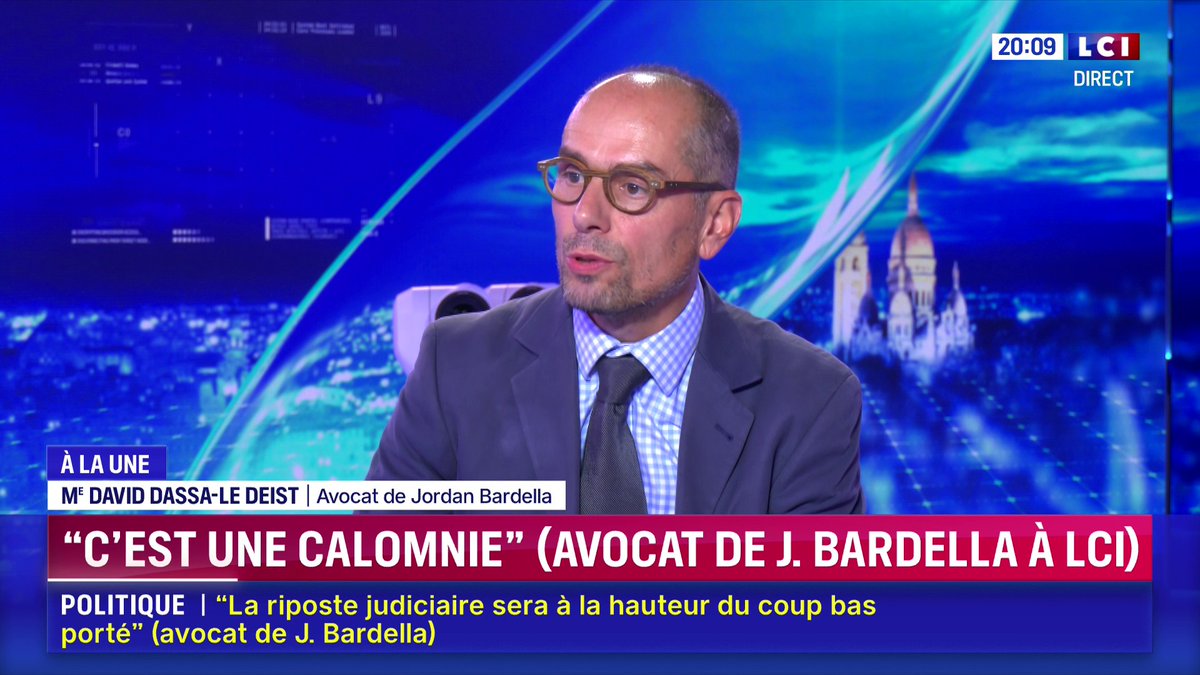 🔴 Écrits antisémites attribués à Jordan Bardella par Mediapart : "C'est presque une arme de destruction massive politiquement que de prêter à Jordan Bardella ce type de propos", Me David Dassa-Le Deist, avocat de Jordan Bardella ▶️ Darius Rochebin