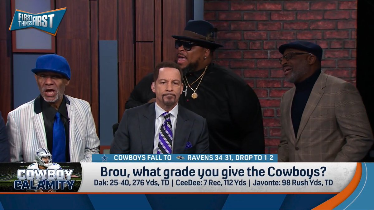 What grade is Chris Broussard giving the Cowboys this week? 📝 “The Cowboys weren’t supposed to win this game… Overall, I did see improvement… I know they made a ton of mistakes at the end of the game…. So what I gave them was a ‘G’ for Growing Pains.” 🎶