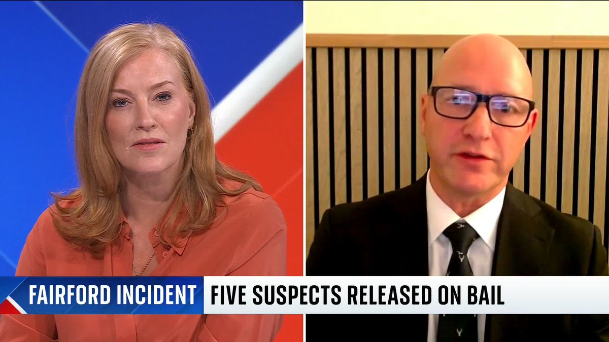 'There's a concrete process by which a decision is made to bail' Former Commander of the Counter Terror Police, Dominic Murphy, talks to Sarah-Jane Mee as five British men arrested on suspicion of terror offences after an alleged bomb plot at RAF Fairford are released on bail.