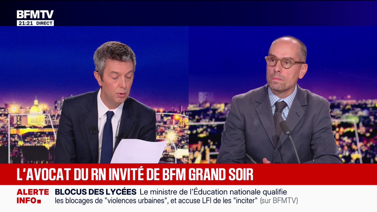 Écrits antisémites attribués à Jordan Bardella par Mediapart: "Il n'envisage pas de se mettre en retrait de ses responsabilités au sein du Rassemblement national", affirme Me David Dassa-Le Deist, avocat du RN