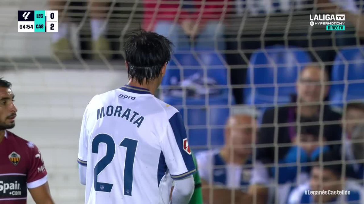 La ocasión de Morata que pudo ser el 1-2 para el CD Leganés #LALIGAHYPERMOTION
