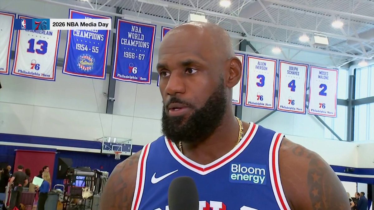 “I’m still in championship mode. … We’re very talented on paper, but we gotta take that paper to this floor right here, and put the work in and get better.” —LeBron James on his new challenge with the 76ers heading into year 24 👑