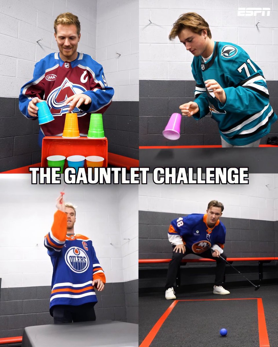 Hockey isn't the only thing these guys are competitive about 😆 The NHL returns Tuesday at 5 PM ET on ESPN and the ESPN App! 🏒