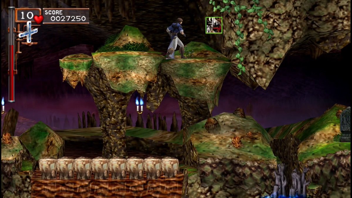 Despite being a heavily advertised feature in Castlevania: The Dracula X Chronicles for the PSP, you needed to jump through quite a few hoops to play Symphony of the Night. It's hidden in an alternate stage 3 after dropping into a pit in 2 and going through the sewers. #Gaming