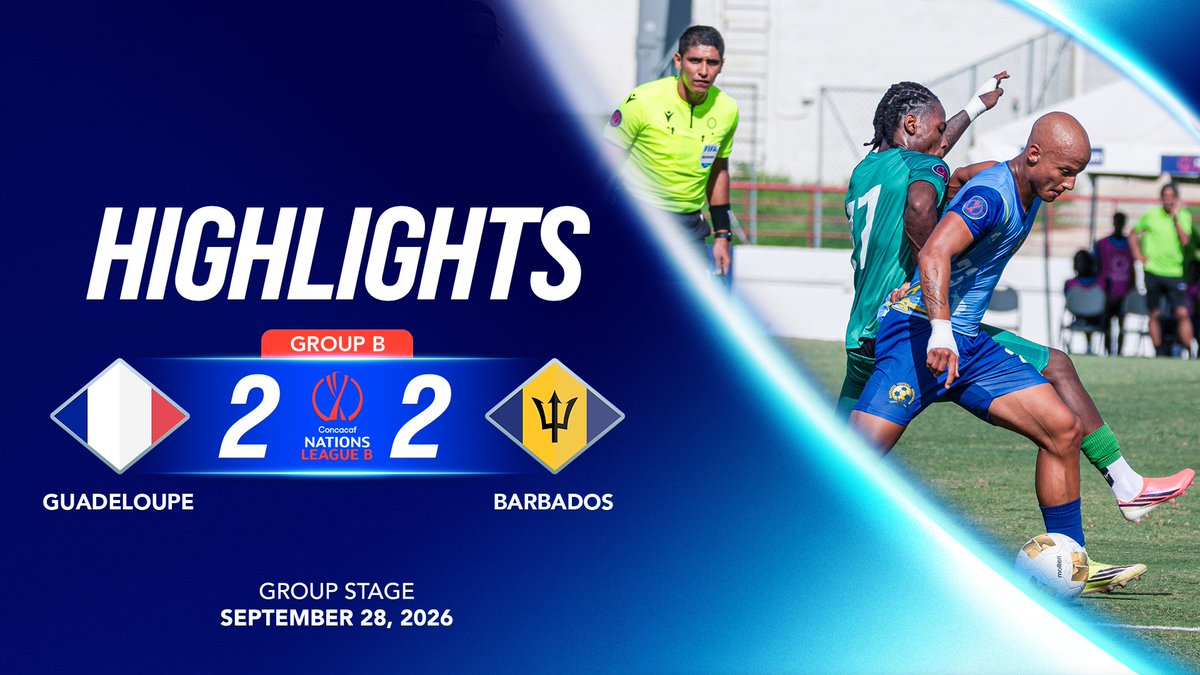 Neither side backs down as Guadeloupe and Barbados finish level 🤝