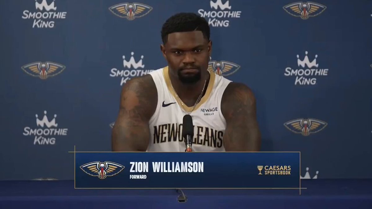 "I am not where I want to be... I am just not where I need to be and I'm not where I want to be. -- Zion Williamson on how he feels about his NBA career