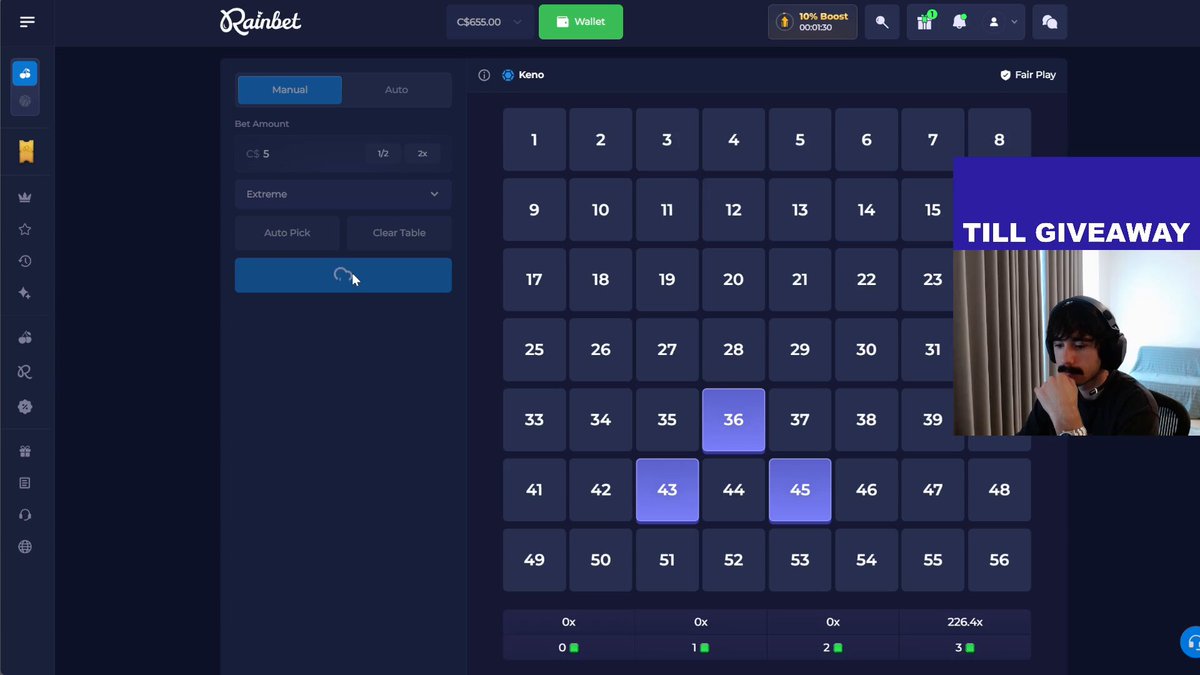 JabeCeleebas just scored a $1.1K Keno win on Rainbet 🔥🎰