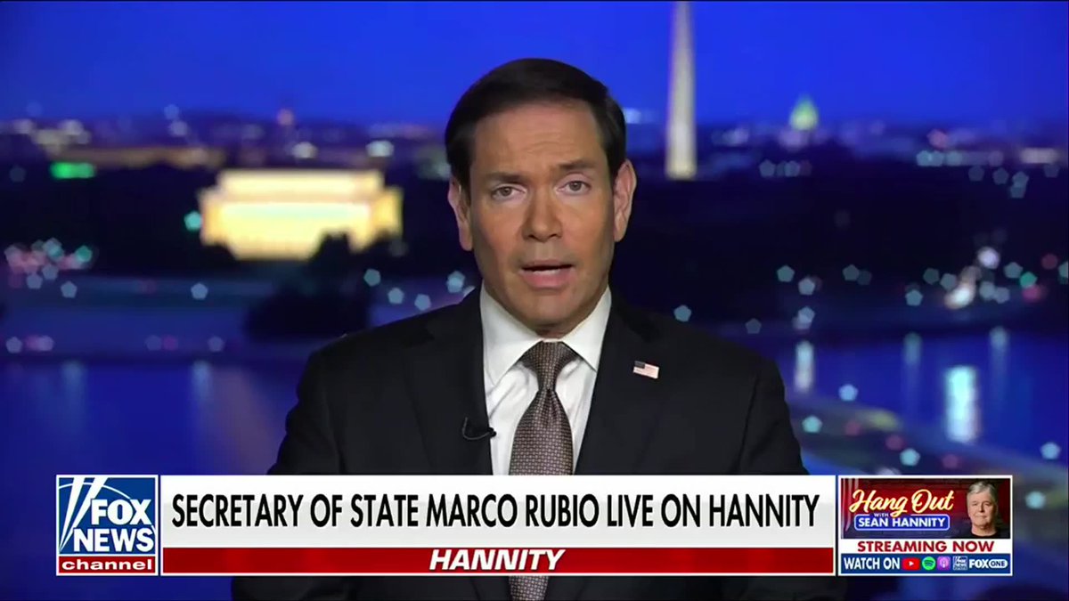 "A lot of people are disturbed by the news some of these people are released on bail." Secretary of State Marco Rubio joins Sean Hannity 🇺🇸 after five terror suspects arrested near RAF Fairford, a key U.S. Air Force base in the U.K., were released on bail as the investigation continues. Rubio warns about the broader threat facing American interests overseas: "We are dealing with elements in the world... who have openly threatened to attack American interests globally."