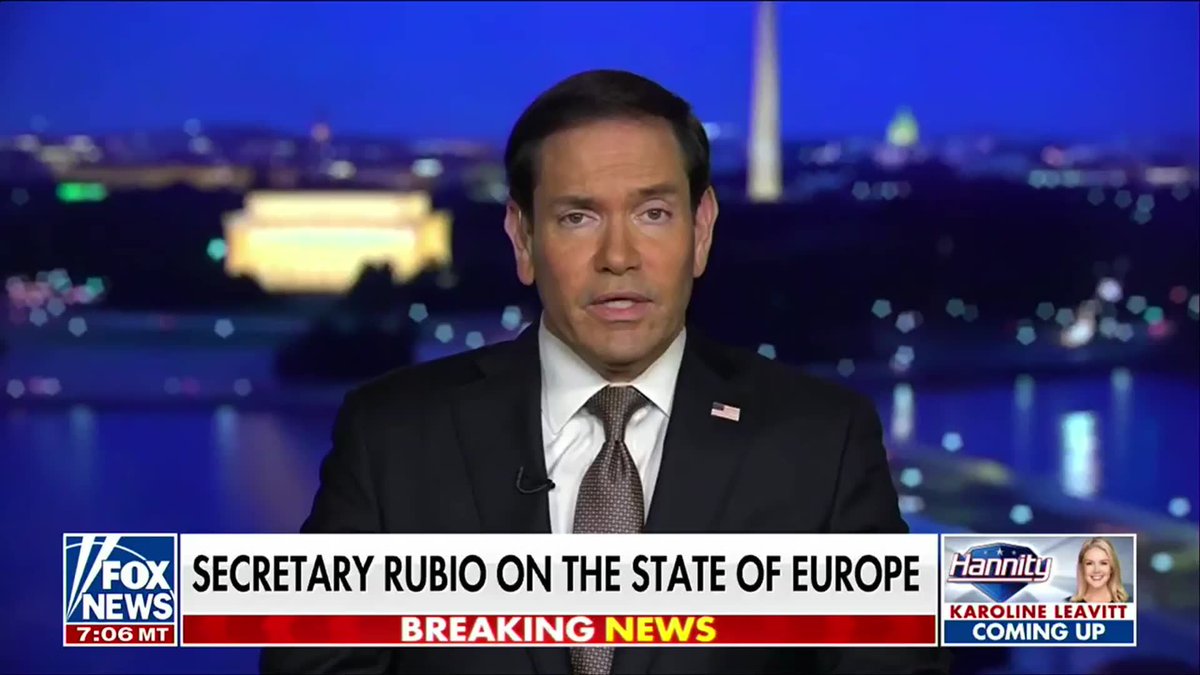 "You can't flood countries with migration." Secretary of State Marco Rubio joins Sean Hannity 🇺🇸 and warns European nations about the consequences of mass migration, arguing governments must maintain control of their borders. Rubio says unchecked migration can create serious security and social challenges as European countries continue debating immigration policy.