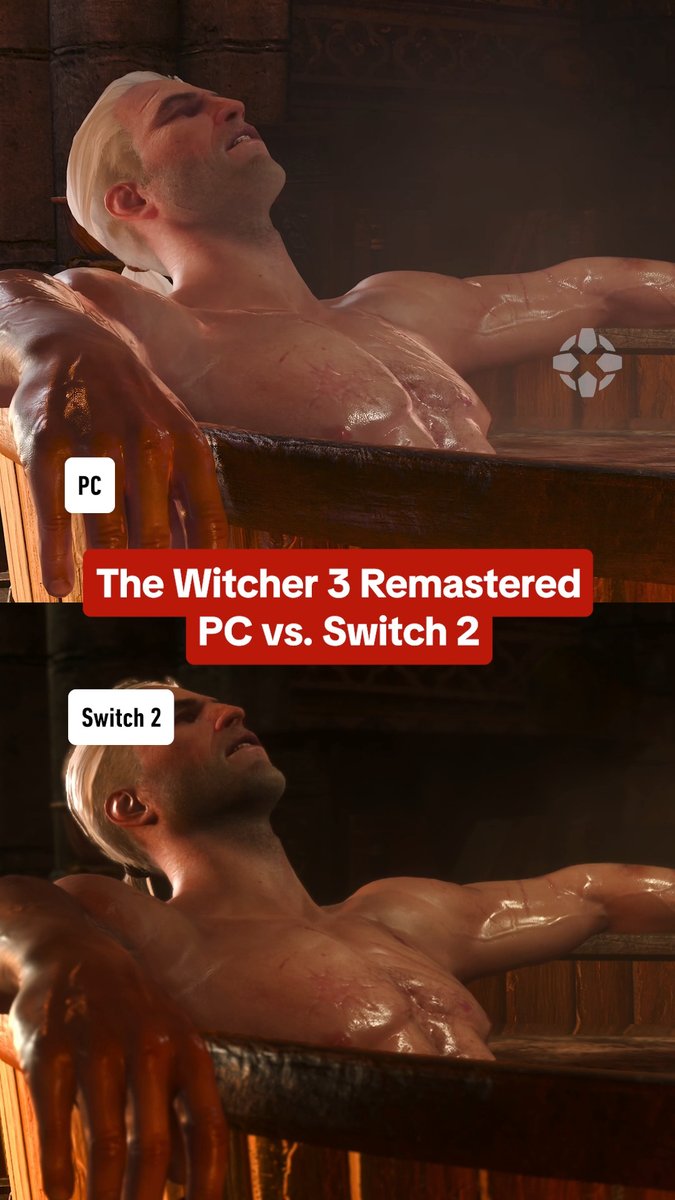 The Witcher 3 Remastered has quite a different look on PC with a 5090 with max specs compared to Switch 2
